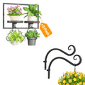 iDavosic.ly Wall Plant Stand Set of 3, Indoor Floating Decor, 11.8 Inch Heavy Duty Plant Hangers, Metal Wall Hooks Brackets for Garden Porch Patio, Space Saving Black (Pots/Chains/Plants Not Included)