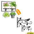 iDavosic.ly Wall Plant Stand Set of 3, 212 Inch Outdoor Heavy Duty Hooks, Metal Wall Mounted Display Indoor Brackets for Plants, Bird Feeders, Patio, Space Saving (Pots/Chains/Plants Not Included)